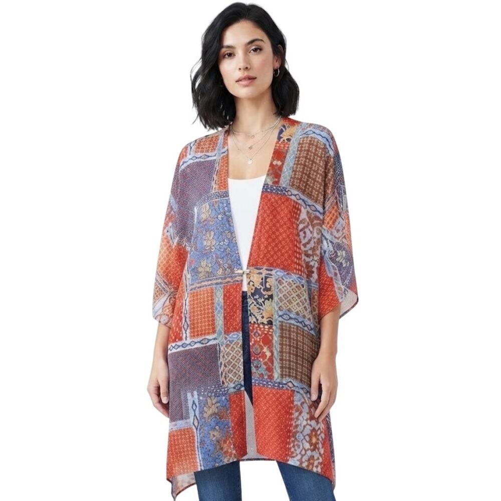 BLAIR Bohemian Style Patchwork Kimono Flowy Lightweight ONE SIZE